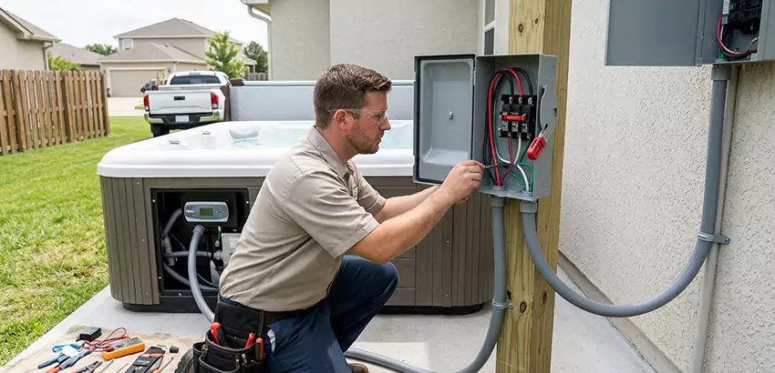 Outdoor Hot Tub Electrical Installation in Lithia